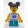 LEGO Girl with Striped Sweater with Turquoise Legs Minifigure