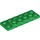LEGO Green Plate 2 x 6 x 0.7 with 4 Studs on Side (72132 / 87609)