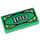 LEGO Green Tile 1 x 2 with 100 Cash with Groove (3069bpx7 / 82317)