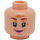 LEGO Light Flesh Dolores Umbridge with Dark Pink Jacket Minifigure Head (Recessed Solid Stud) (3626 / 100170)