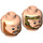 LEGO Light Flesh Obi-Wan Kenobi Head with dark orange beard (Recessed Solid Stud) (3626 / 100485)