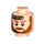 LEGO Light Flesh Obi-Wan Kenobi Head with dark orange beard (Recessed Solid Stud) (3626 / 100485)