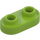 LEGO Lime Plate 1 x 2 with Rounded Ends and Open Studs (35480)