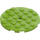 LEGO Lime Plate 6 x 6 Round with Pin Hole (11213)