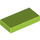 LEGO Lime Tile 1 x 2 with Groove (3069 / 30070)