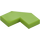 LEGO Lime Tile 2 x 2 Corner with Cutouts (27263)