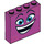 LEGO Magenta Brick 1 x 4 x 3 with Smiling Face (49311 / 52096)