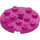 LEGO Magenta Plate 4 x 4 Round with Hole and Snapstud (60474)