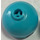 LEGO Medium Azure Brick 2 x 2 Round with Dome Top (Safety Stud, Axle Holder) (3262 / 30367)