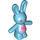 LEGO Medium Azure Bunny with Coral and Pink Stomach (66965 / 102960)