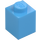 LEGO Medium Blue Brick 1 x 1 with Milk Carton Label (Glass of Milk) (3005 / 73783)