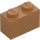 LEGO Medium Dark Flesh Brick 1 x 2 with Bottom Tube (3004 / 93792)