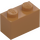 LEGO Medium Dark Flesh Brick 1 x 2 with Bottom Tube (3004 / 93792)