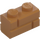 LEGO Medium Dark Flesh Brick 1 x 2 with Embossed Bricks (98283)