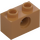 LEGO Medium Dark Flesh Brick 1 x 2 with Hole (3700)