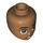 LEGO Medium Dark Flesh Minidoll Head with Young face with brown eyes (92198 / 103339)