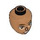 LEGO Medium Dark Flesh Minidoll Head with Young face with brown eyes (92198 / 103339)