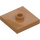 LEGO Medium Dark Flesh Plate 2 x 2 with Groove and 1 Center Stud (23893 / 87580)