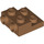 LEGO Medium Dark Flesh Plate 2 x 2 x 0.7 with 2 Studs on Side (4304 / 99206)