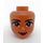 LEGO Medium Dark Flesh Raya from Raya and the Heart Palace Minidoll Head (72403 / 92198)