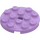 LEGO Medium Lavender Plate 4 x 4 Round with Hole and Snapstud (60474)