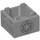 LEGO Medium Stone Gray Box 2 x 2 with Imperial symbol and black rune symbols  (69870 / 103543)