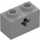 LEGO Medium Stone Gray Brick 1 x 2 with Axle Hole (&#039;+&#039; Opening and Bottom Tube) (31493 / 32064)