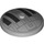 LEGO Medium Stone Gray Dish 4 x 4 with Star Wars Hatch Black and Gray (Solid Stud) (38373 / 104747)