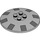 LEGO Medium Stone Gray Dish 6 x 6 with Gray vents (Solid Studs) (21599 / 101647)