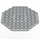 LEGO Medium Stone Gray Plate 10 x 10 Octagonal with Hole (89523)