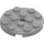 LEGO Medium Stone Gray Plate 4 x 4 Round with Hole and Snapstud (60474)