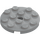 LEGO Medium Stone Gray Plate 4 x 4 Round with Hole and Snapstud (60474)