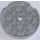 LEGO Medium Stone Gray Plate 4 x 4 Round with Hole and Snapstud (60474)