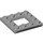 LEGO Medium Stone Gray Plate 4 x 4 with 2 x 2 Open Center with Lines (64799 / 100674)