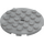 LEGO Medium Stone Gray Plate 6 x 6 Round with Pin Hole (11213)