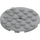 LEGO Medium Stone Gray Plate 6 x 6 Round with Pin Hole (11213)