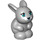 LEGO Medium Stone Gray Rabbit with Black Nose and Turquoise Eyes (12883)