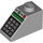 LEGO Medium Stone Gray Slope 1 x 2 (45°) with Keypad, Green Digital Display, and Buttons Pattern (46095 / 50344)