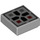 LEGO Medium Stone Gray Tile 1 x 1 with Cross and Buttons with Groove (3070 / 24641)