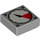 LEGO Medium Stone Gray Tile 1 x 1 with Pressure Gauge with Groove with Black Bolts (3070 / 83484)