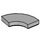 LEGO Medium Stone Gray Tile 2 x 2 Curved Corner (27925)