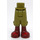 LEGO Olive Green Friends Long Shorts with Brown Boots and Red Trim (18353)