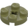 LEGO Olive Green Plate 2 x 2 Round with Axle Hole (with &#039;+&#039; Axle Hole) (4032)