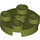 LEGO Olive Green Plate 2 x 2 Round with Axle Hole (with &#039;+&#039; Axle Hole) (4032)