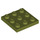 LEGO Olive Green Plate 3 x 3 (11212)