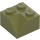 LEGO Olive Green Slope 2 x 2 (45°) with Double Concave (Rough Surface) (3046 / 4723)