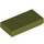 LEGO Olive Green Tile 1 x 2 with Groove (3069 / 30070)