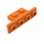 LEGO Orange Bracket 1 x 2 - 1 x 4 with Square Corners (2436)