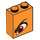 LEGO Orange Brick 1 x 2 x 2 with Orange Eye Left with Inside Stud Holder (3245 / 53106)