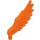 LEGO Orange Feathered Wing (11100)